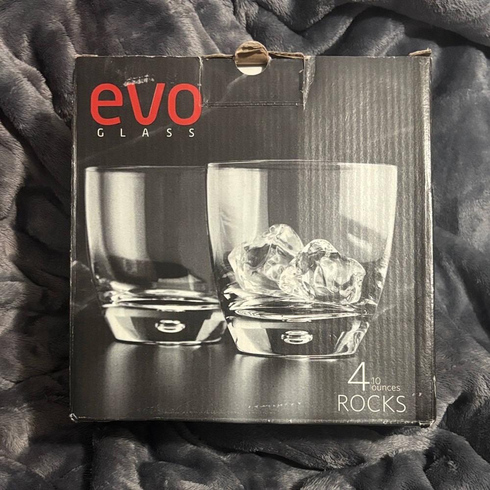 Evo Glass Clear Rocks Glass Set
